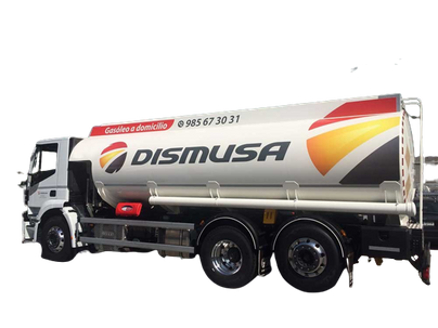 Camión de distribución DISMUSA rotulado
